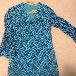 Lilly Pulitzer Blue Lace Shift dress - Size 6